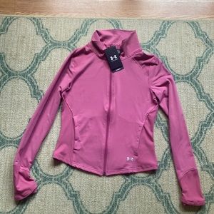 Under Armour pink fitted athletic jacket